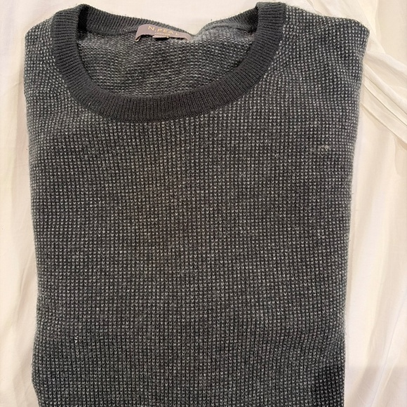 N.Peal MEN'S OXFORD ROUND NECK CASHMERE SWEATER